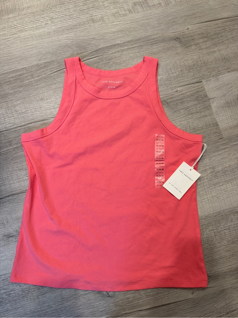 Pink Assembly Sleeveless Tank Top - Coral Pink